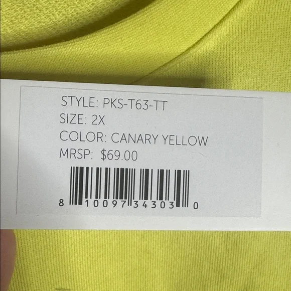 NWT PSK Collective Canary Yellow Sweatshirt & Joggers Set Size 2X | Athleisure - Picture 6 of 8